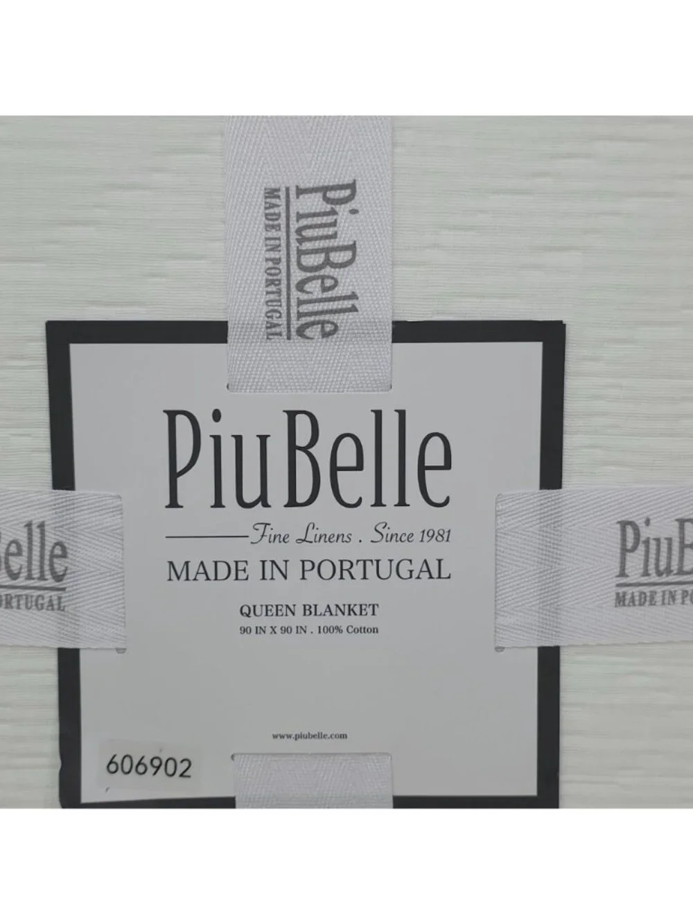 PiuBelle Queen Blanket 100% Cotton Lightweight 90x90 Coverlet Made In Portugal